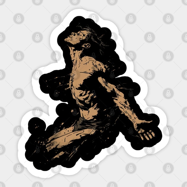 The Spirit is Willing v3 (no text) Sticker by AI-datamancer